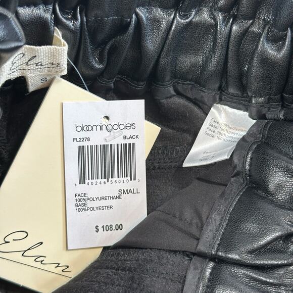 Elan Black Ruffle Elastic Waistband Pants Size S - Picture 6 of 6